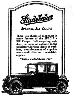 Studebaker ad from 1921